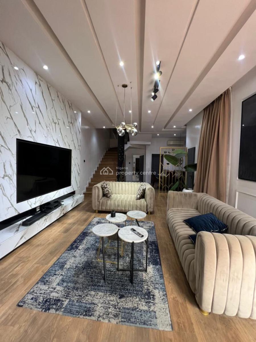 Fully Furnished 4bedroom Semi Detached Duplex with Bq, Osapa, Lekki, Lagos, Semi-detached Duplex for Rent