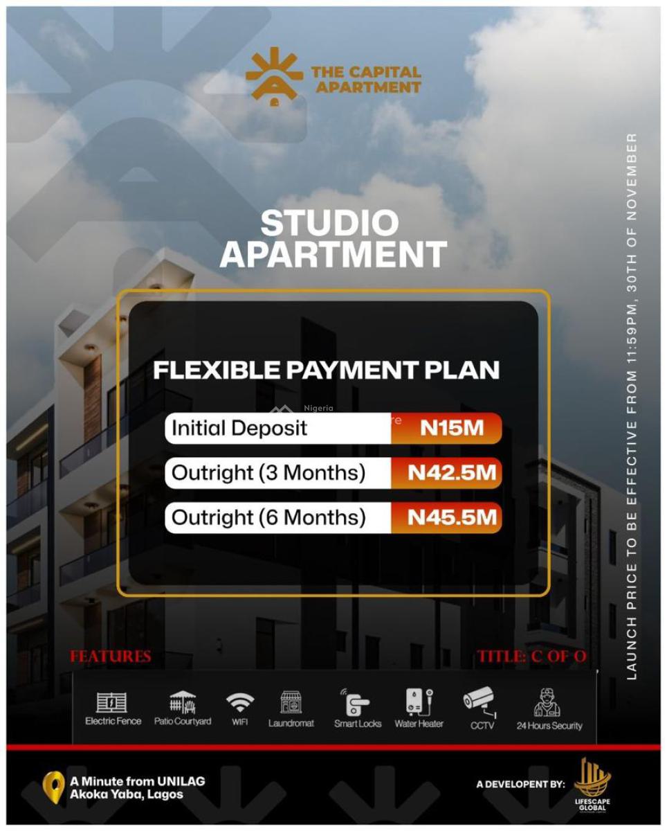 Luxury Apartment in a Serene Environment, a Minute Drive From Unilag Yaba., Yaba, Lagos, Flat / Apartment for Sale