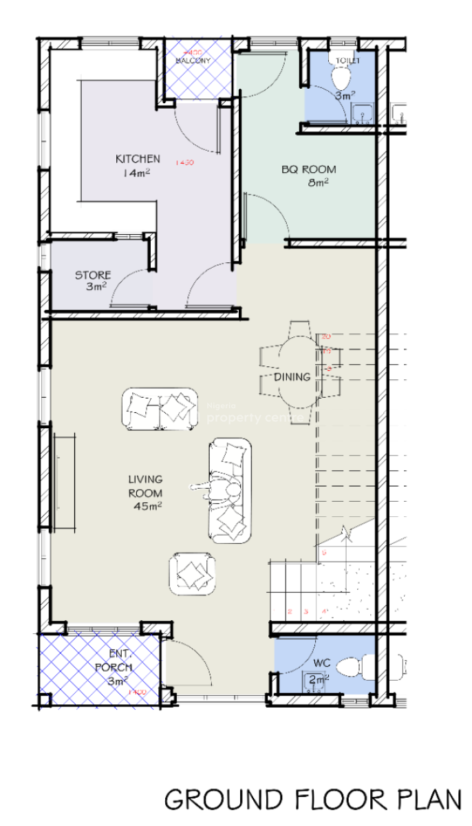 Luxury Semi-furnished 3 Bedroom Duplex with Bq. Off Plan, Aiyemoghe Drive Off Trade Fare Road Gra, Benin, Oredo, Edo, Terraced Duplex for Sale