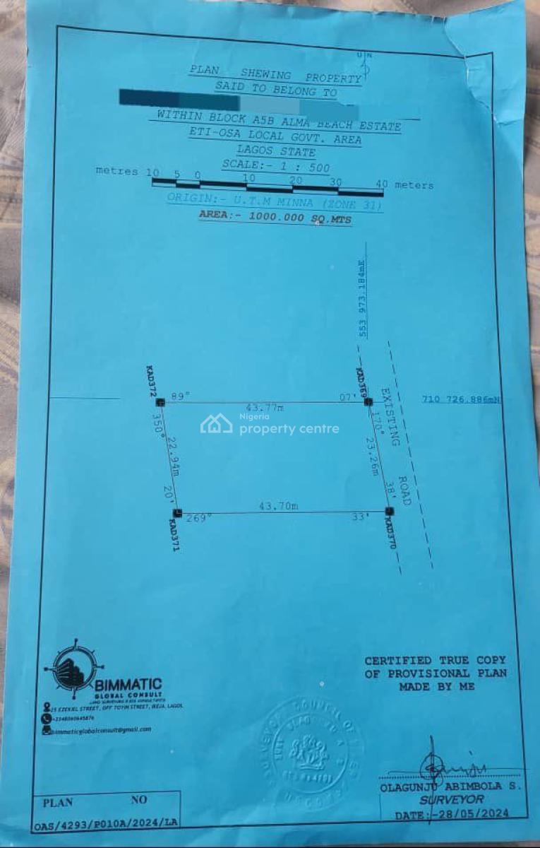 Jv Opportunity --- Prime Lekki Location, Alma Beach Estate, Behind Meadow Hall Schools, Off Lekki Phase 1, Lekki Phase 1, Lekki, Lagos, Residential Land Joint Venture