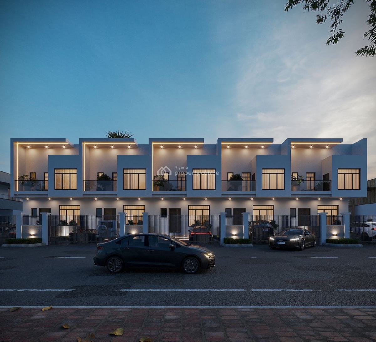 4 Bedroom Terrace Duplex with Private Compound & Bq, Ikota, Lekki, Lagos, Terraced Duplex for Sale