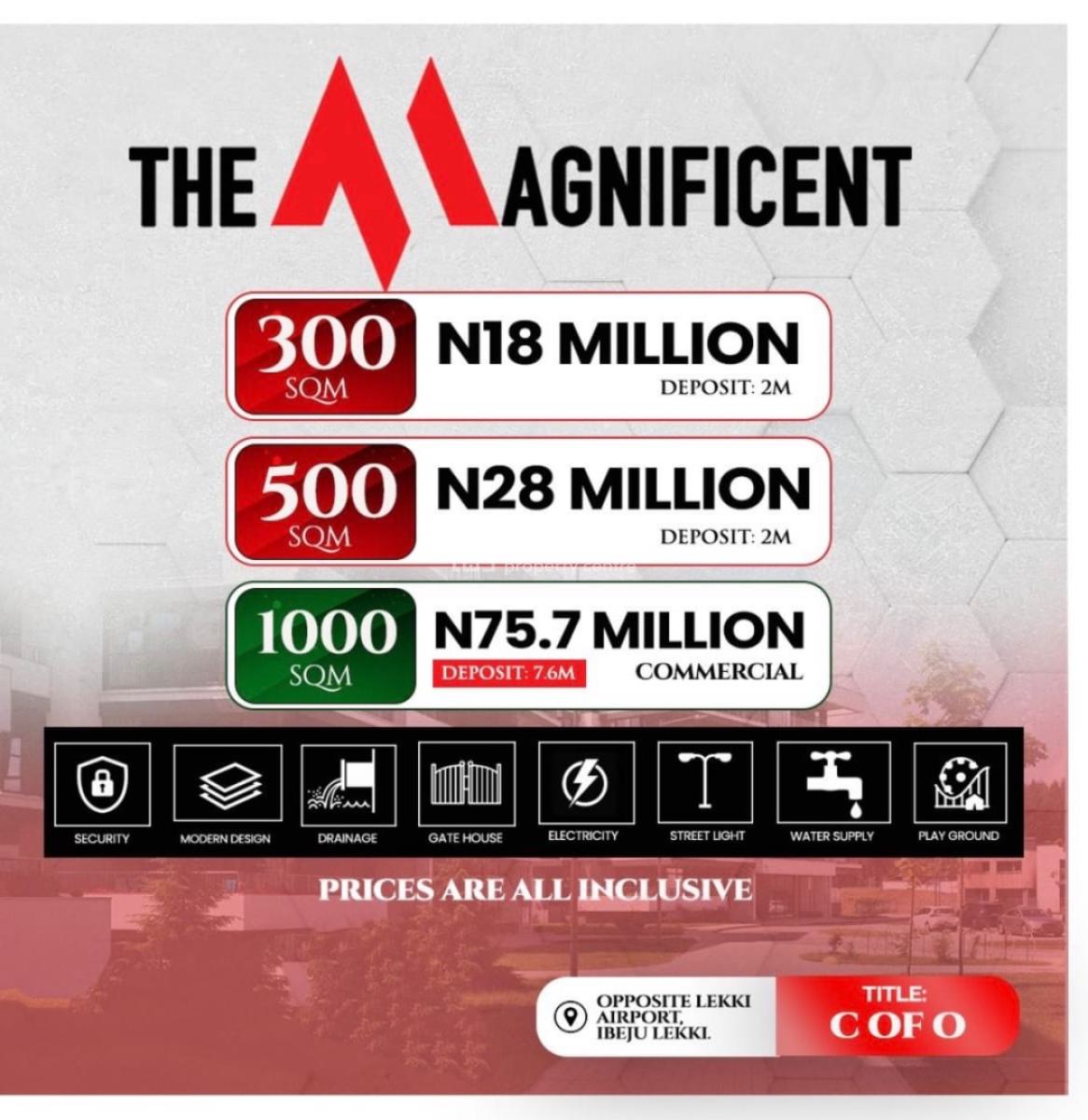 100% Dry Land with Instant Allocation, The Magnificent Located 30mins Drive From New International Airport, Ibeju Lekki, Lagos, Mixed-use Land for Sale