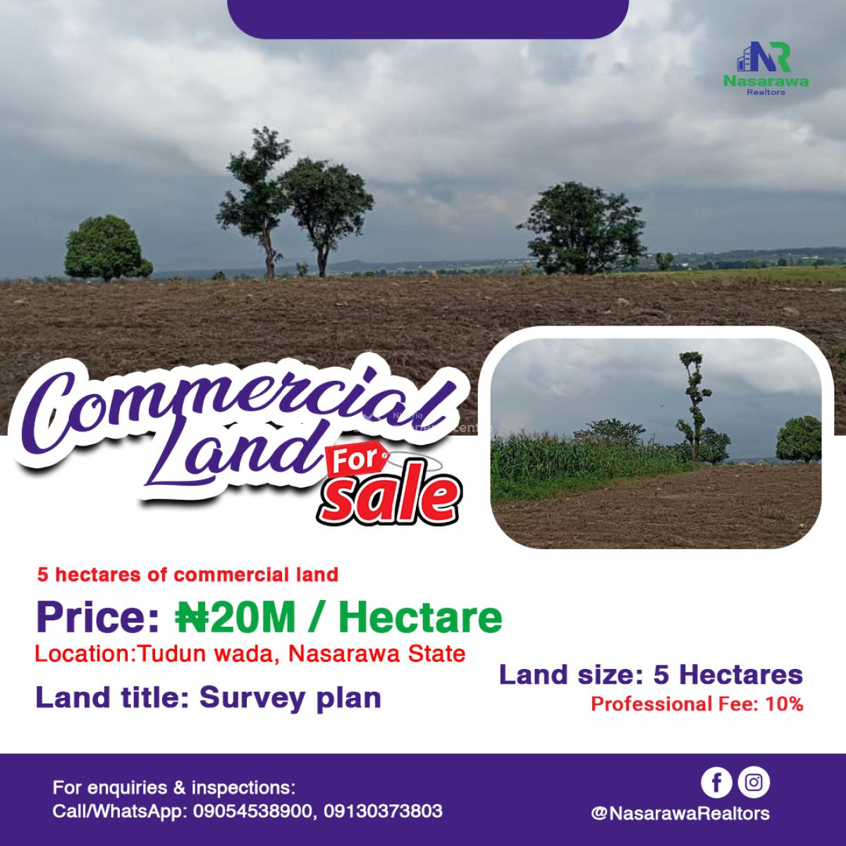 5 Hectares  Commercial Land  Is Available, New in The Market, Karu, Nasarawa, Commercial Land for Sale