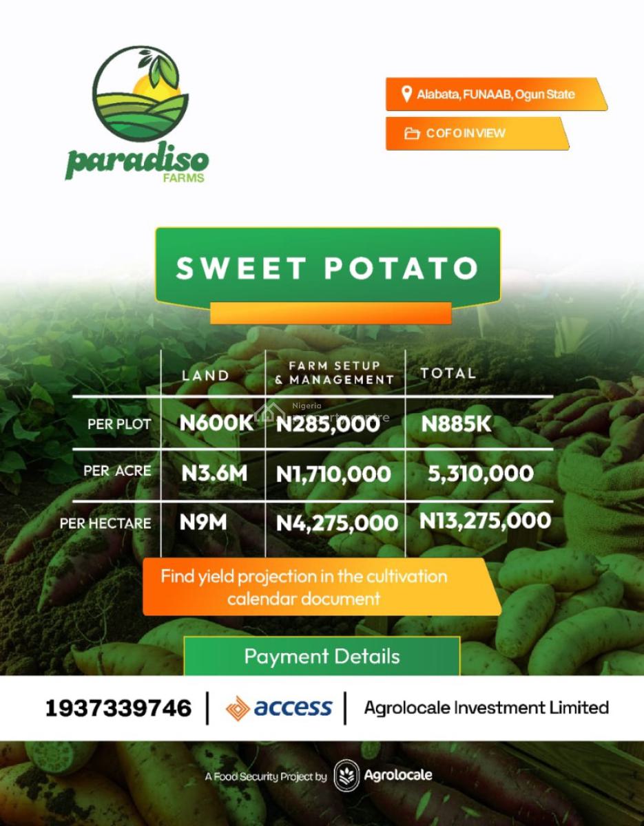Wealth Creation Opportunity(food Security Project), Funnab, Abeokuta North, Ogun, Tank Farm for Sale
