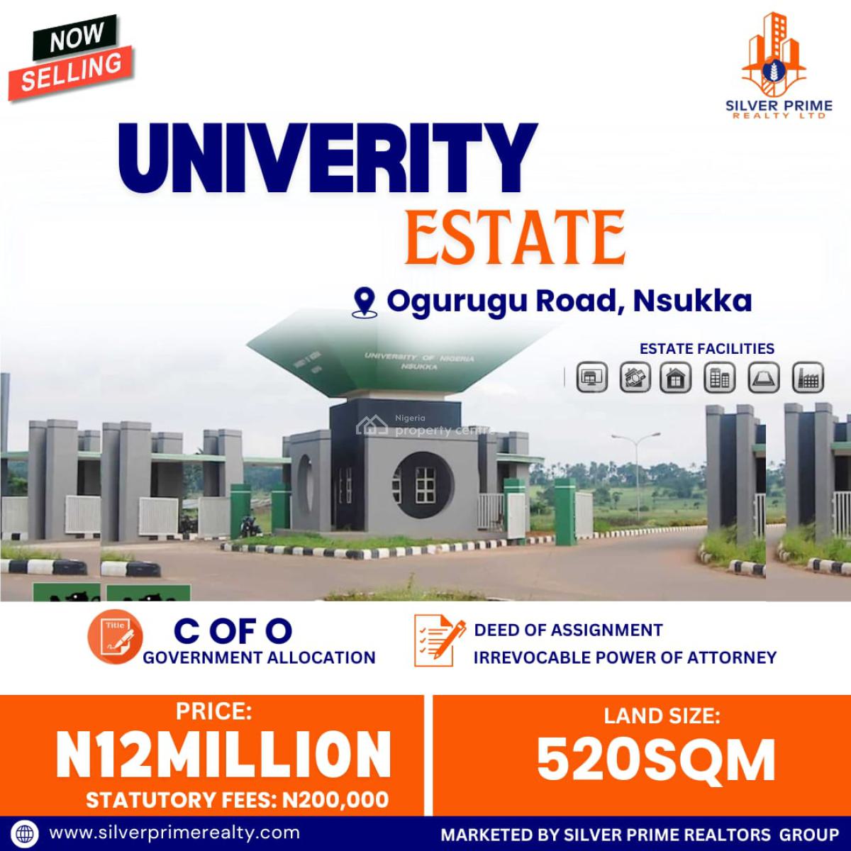 University Estate, Nsukka),, Ogurugu Road, Nsukka, Enugu State, Nsukka, Enugu, Residential Land for Sale