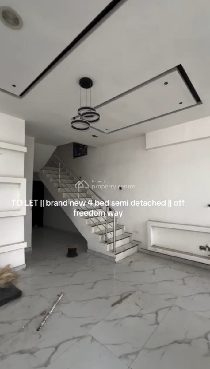 Nicely Built 4 Bedroom Semi-detached Duplex, Off Freedom Way, Ikate, Lekki, Lagos, Semi-detached Duplex for Rent