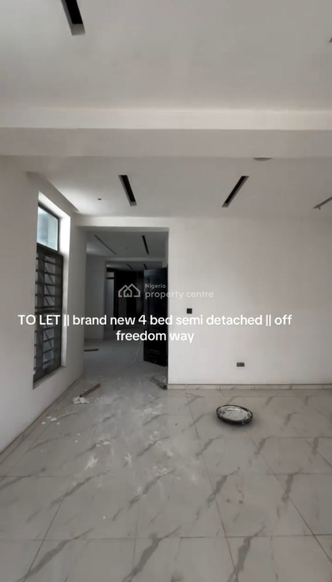 Nicely Built 4 Bedroom Semi-detached Duplex, Off Freedom Way, Ikate, Lekki, Lagos, Semi-detached Duplex for Rent