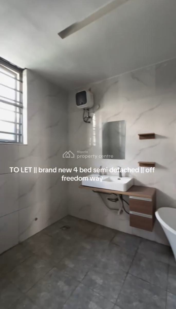 Nicely Built 4 Bedroom Semi-detached Duplex, Off Freedom Way, Ikate, Lekki, Lagos, Semi-detached Duplex for Rent