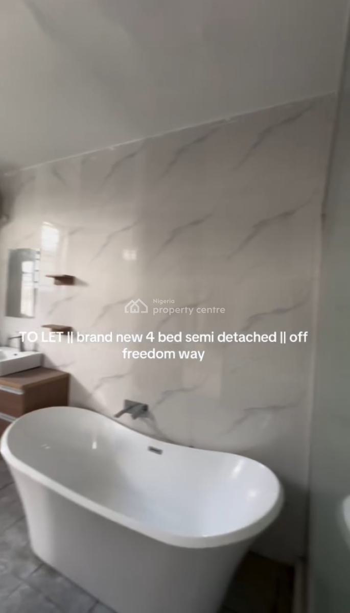 Nicely Built 4 Bedroom Semi-detached Duplex, Off Freedom Way, Ikate, Lekki, Lagos, Semi-detached Duplex for Rent