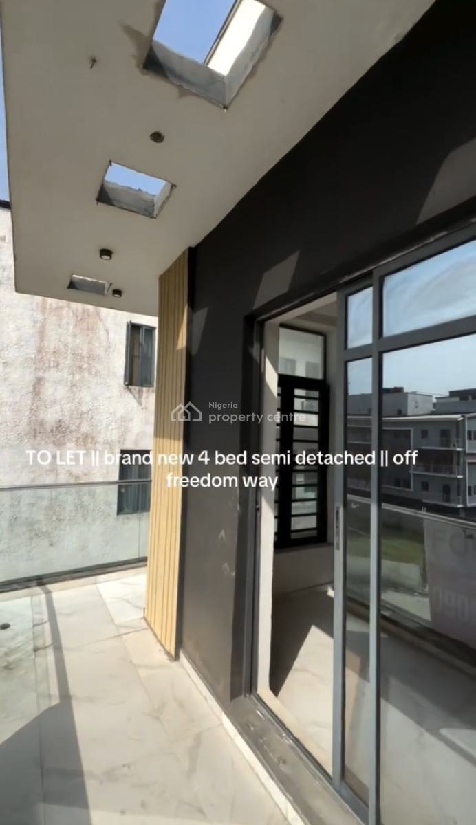 Nicely Built 4 Bedroom Semi-detached Duplex, Off Freedom Way, Ikate, Lekki, Lagos, Semi-detached Duplex for Rent