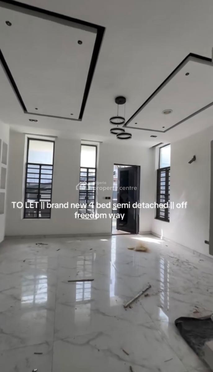 Nicely Built 4 Bedroom Semi-detached Duplex, Off Freedom Way, Ikate, Lekki, Lagos, Semi-detached Duplex for Rent