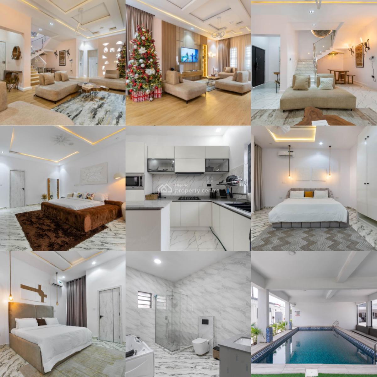 Luxury 4bedroom Duplex with Ps5/pool/gym, Meadow Hall Road, Ikate, Lekki, Lagos, Terraced Duplex Short Let