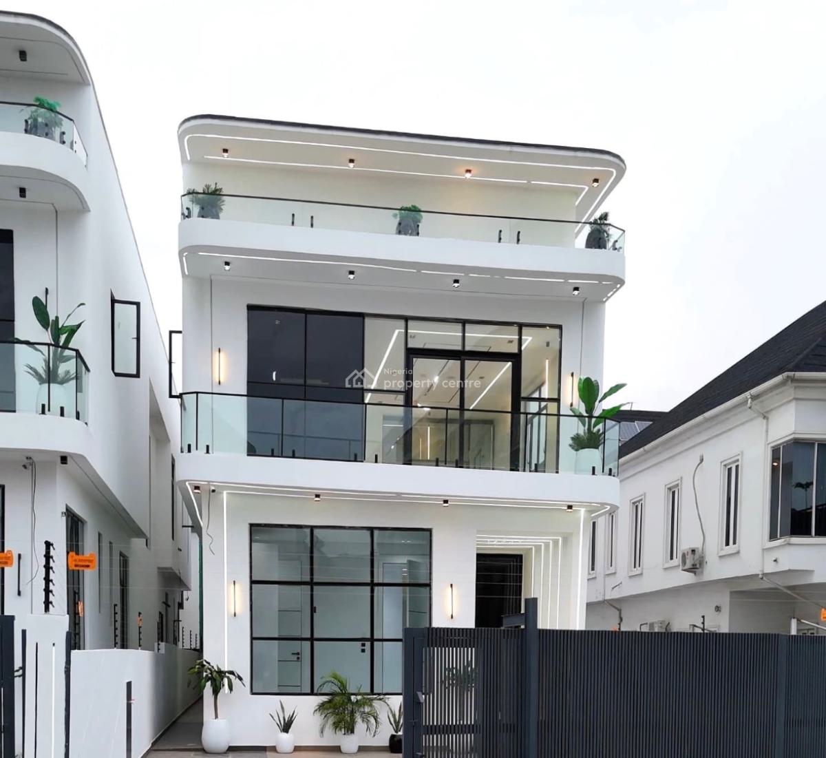 Brand New 5 Bedroom Detached Duplex with Swimming Pool and Bq, Chevron, Lekki, Lagos, Detached Duplex for Sale