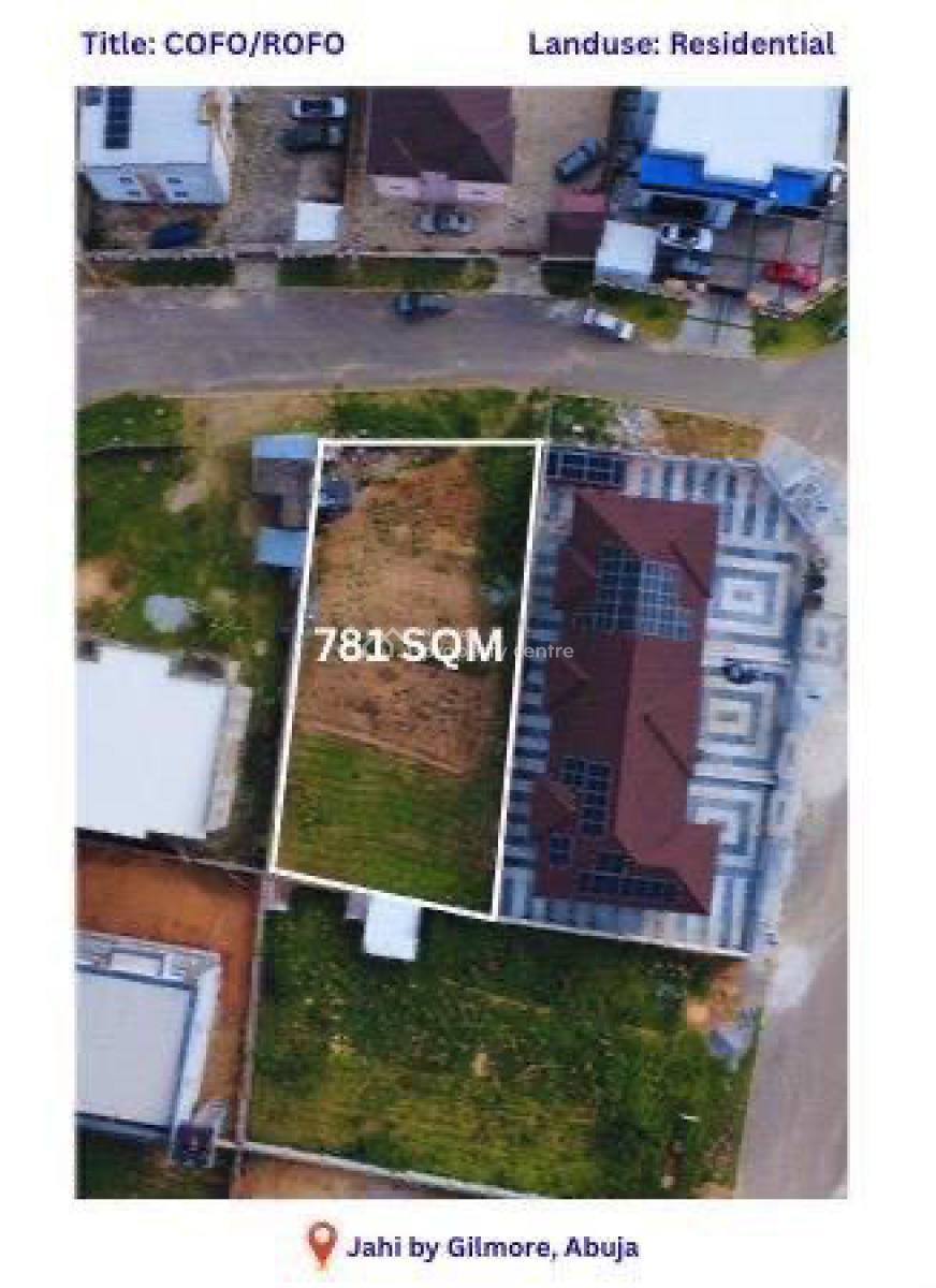Fastest Finger! 781sqm, Residential, Fcda Cofo/rofo, Fully Tared Rd, Jahi Gilmore, Jahi, Abuja, Residential Land for Sale