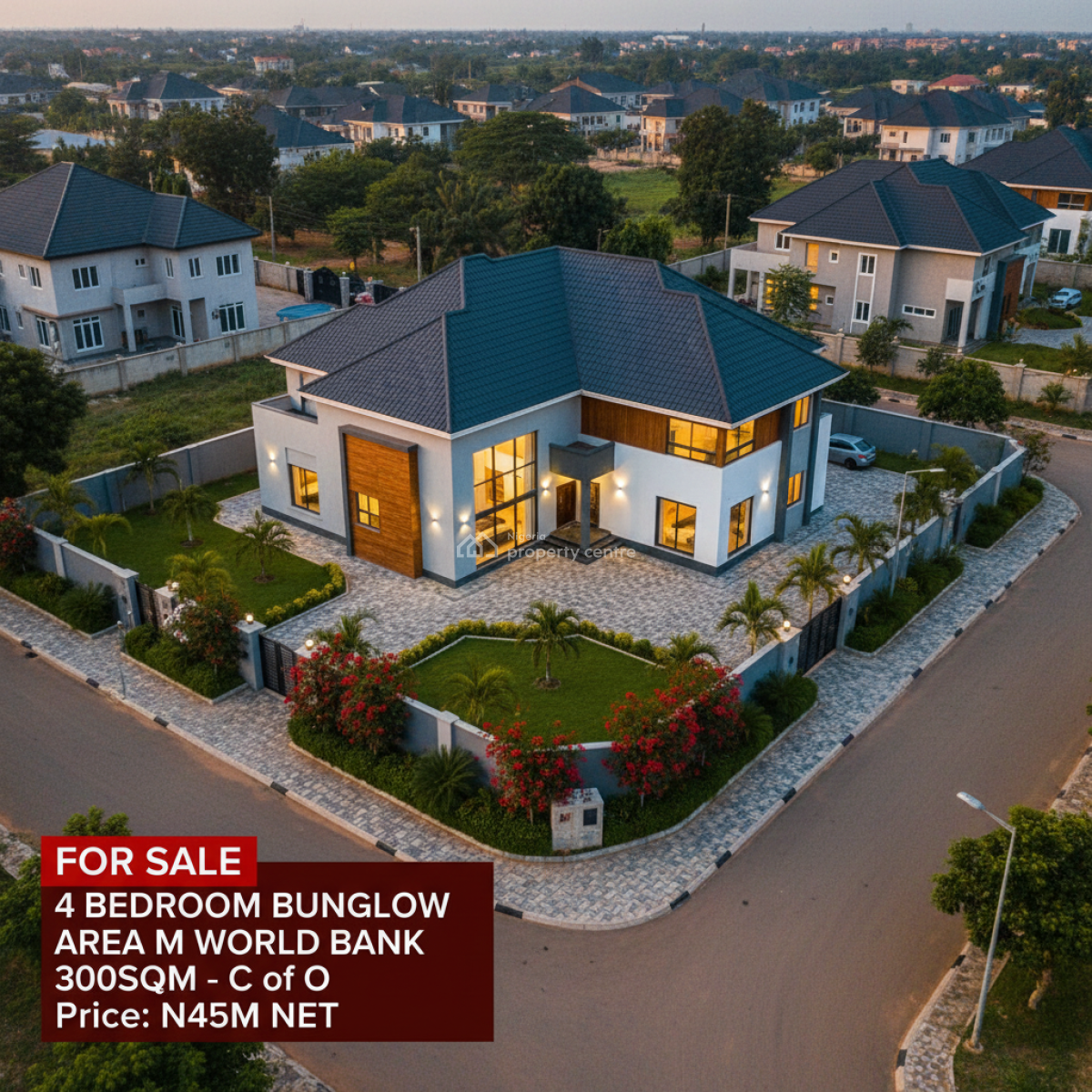 a Sharp Four Bedroom Bungalow Built on a 300sqrmt of Land, World Bank, Owerri Municipal, Imo, Detached Bungalow for Sale