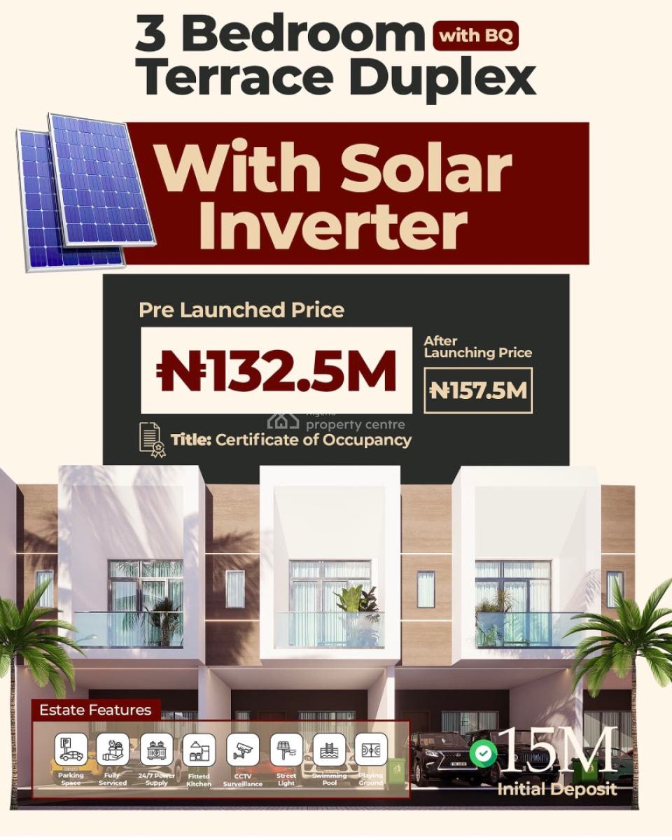 Luxury 3 Bedroom Terraced Duplex with Excellent Facilities, Sangotedo, Ajah, Lagos, Terraced Duplex for Sale