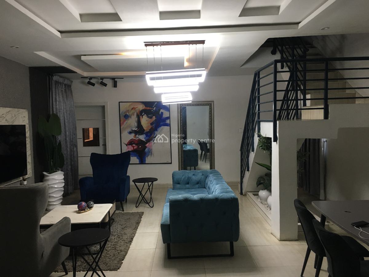 Fully Furnished 3 Bedrooms Terrace Duplex with Snooker, Off Igbogbo Road, Ebute, Ikorodu, Lagos, Terraced Duplex Short Let