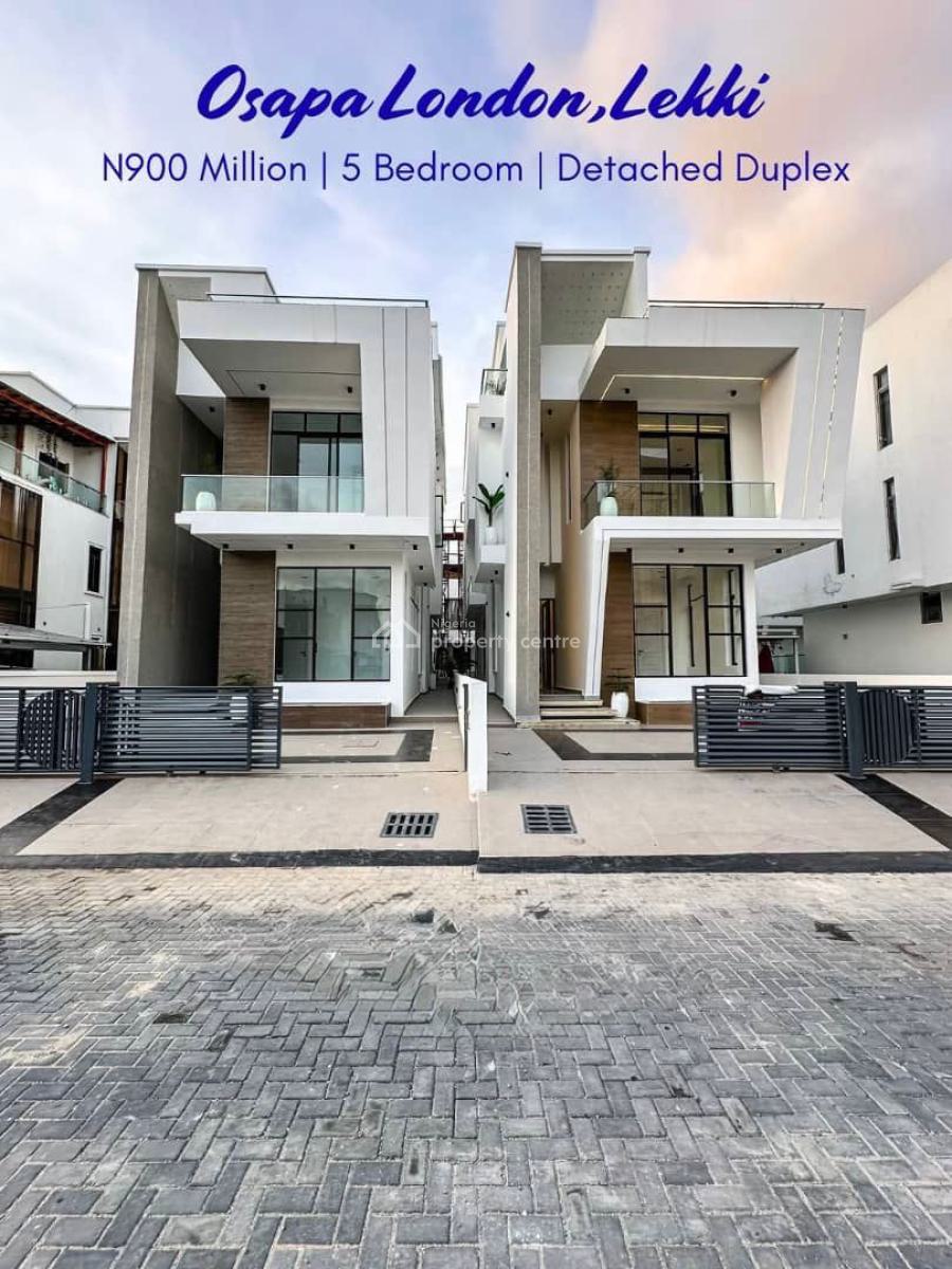 Ravishing 5 Bedroom Fully Detached Duplex with Cinema, Swimming Pool, Osapa, Lekki, Lagos, Detached Duplex for Sale