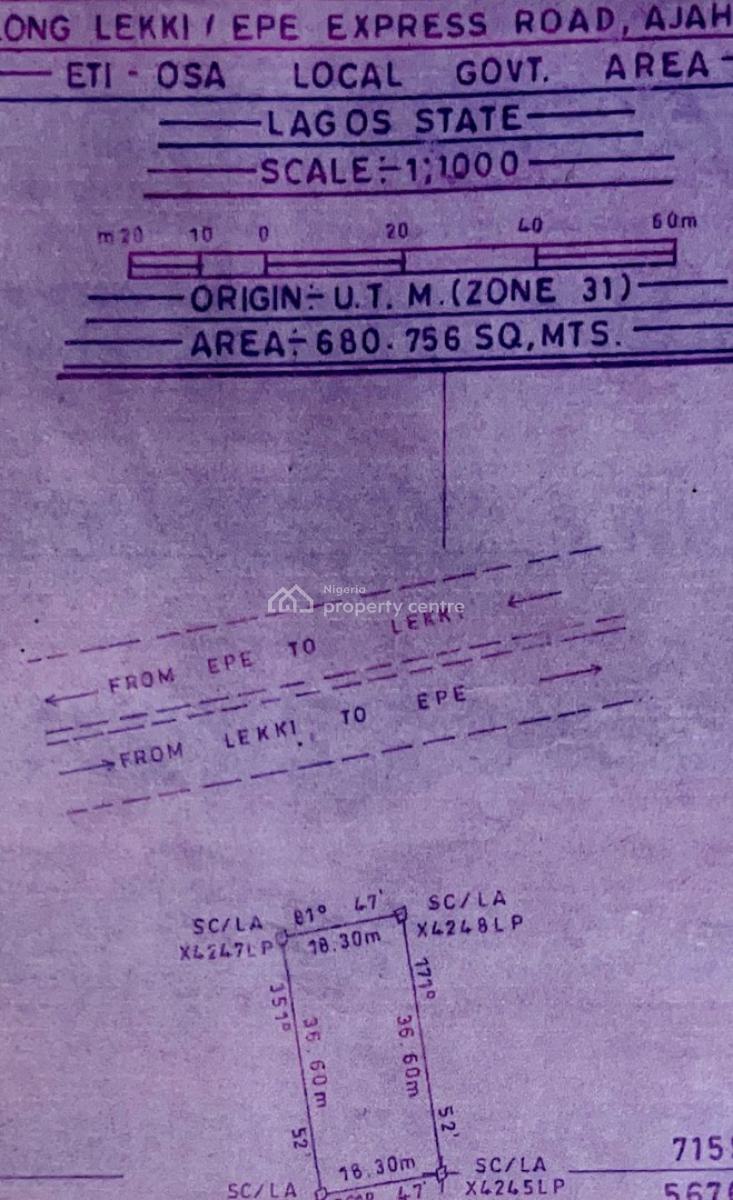 This Is a 680sqm of Land, Lekki Epe Expressway, Lekki Expressway, Lekki, Lagos, Mixed-use Land for Sale