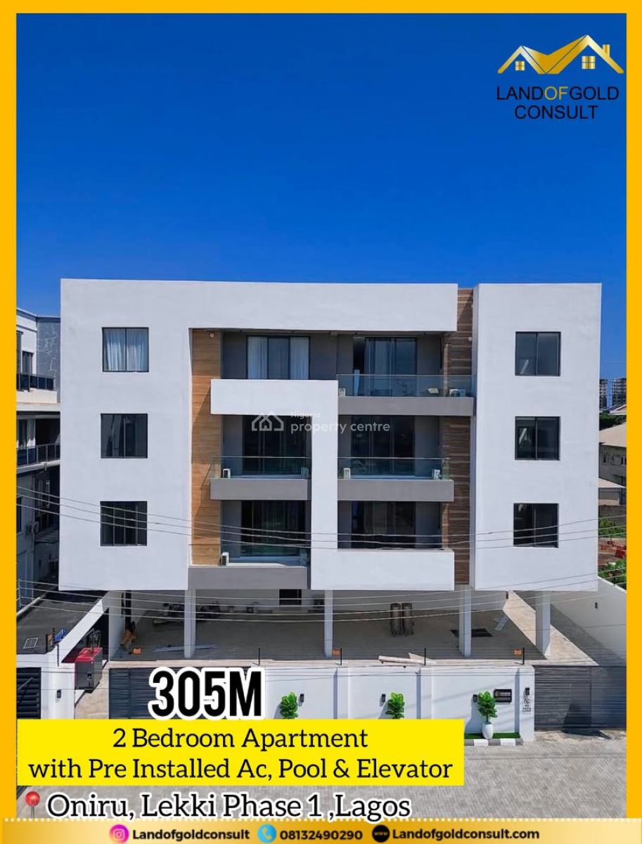 Fully Service 2 Bedroom Apartment Perfect for Airbnb with Installed Ac, Oniru, Victoria Island (vi), Lagos, Block of Flats for Sale