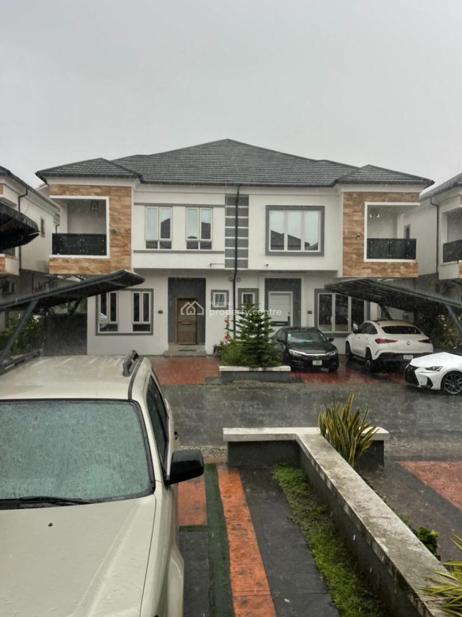 Fully Serviced 4 Bedroom Semi Detached Duplex, Chevron, Lekki, Lagos, Semi-detached Duplex for Rent