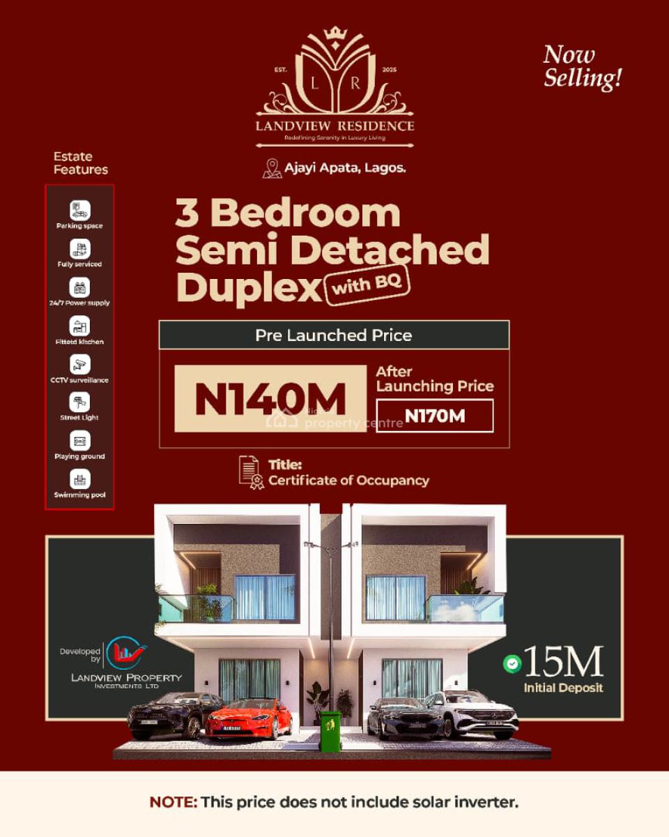 Spacious and Lovely 3 Bedroom Semi Detached Duplex, Sangotedo, Ajah, Lagos, Semi-detached Duplex for Sale