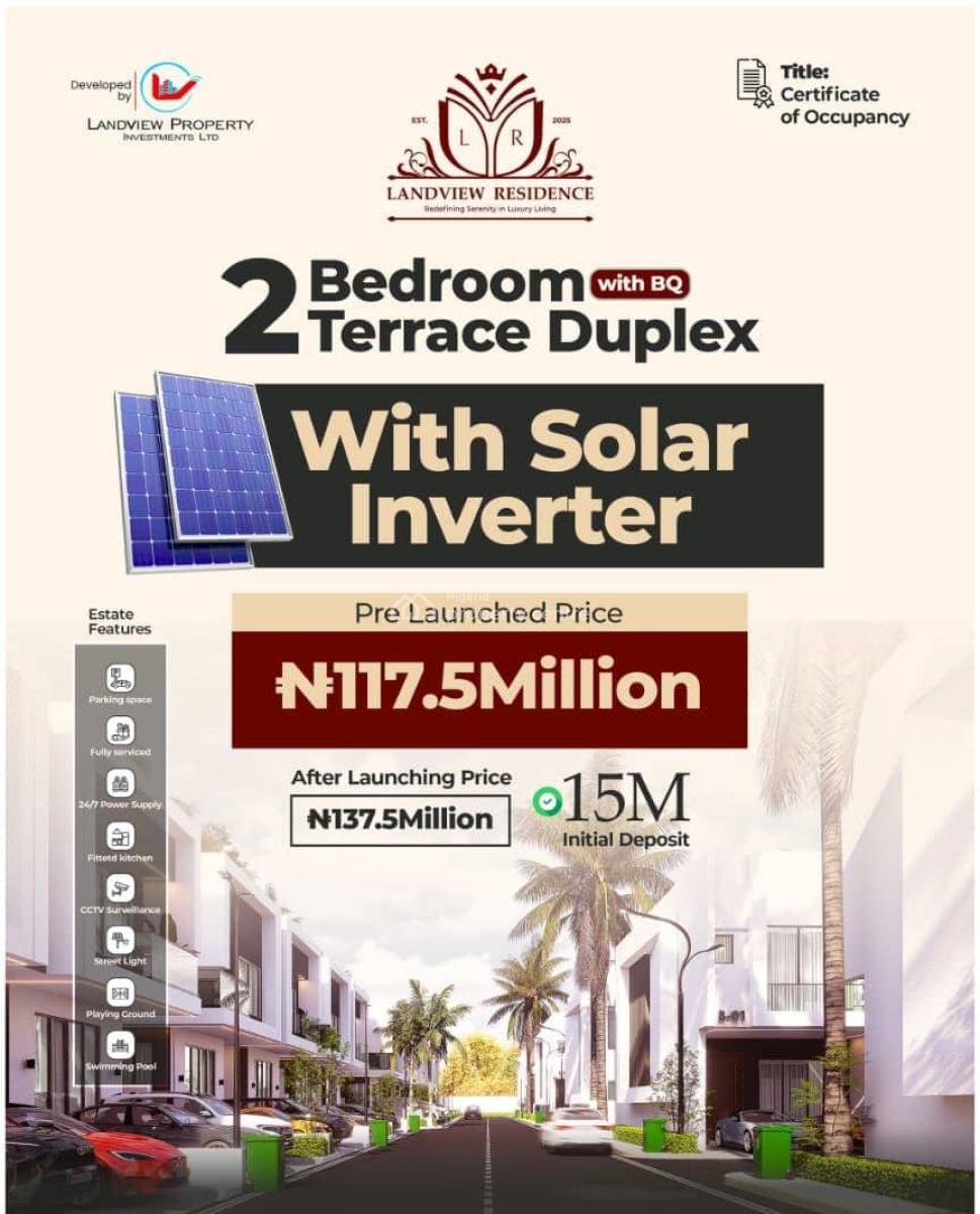 Spacious 2 Bedroom Terraced Duplex with Bq, Sangotedo, Ajah, Lagos, Terraced Duplex for Sale