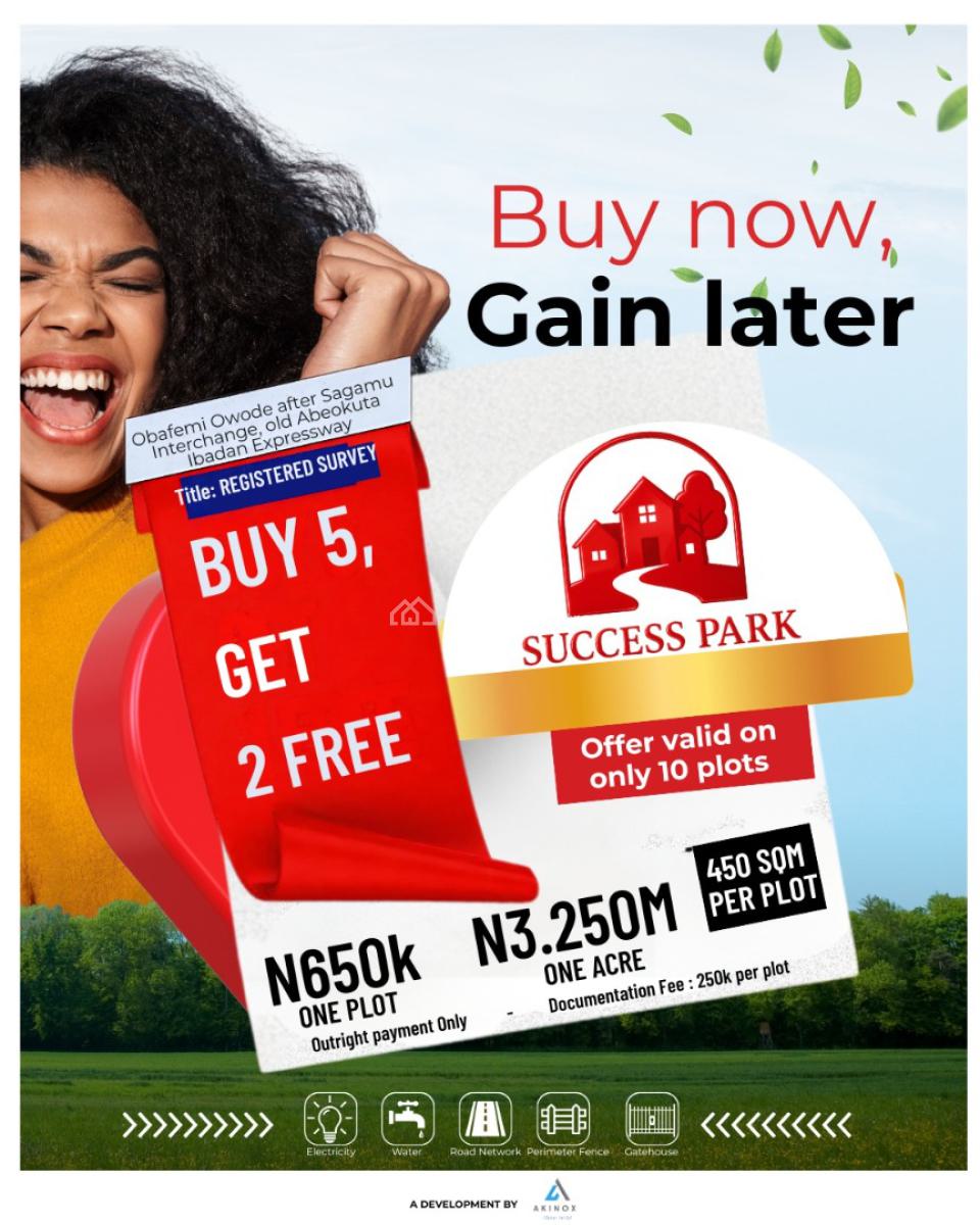 Most Affordable Secure Land Facing Express, Success Park, Obafemi Owode, Ogun, Mixed-use Land for Sale