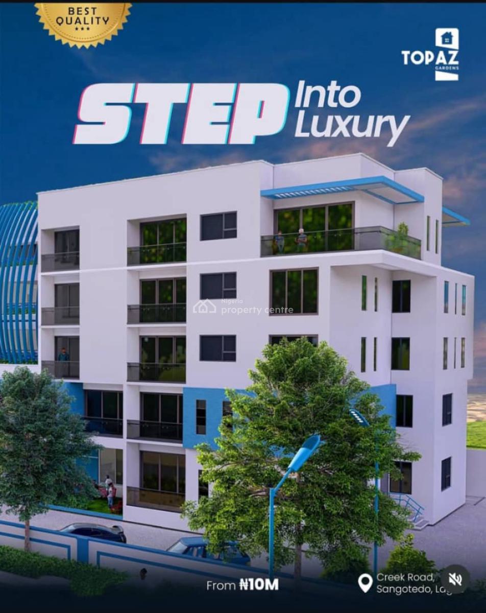 Spacious Studio Apartment with C of O, Topaz Apartments for Sale in, Sangotedo, Ajah, Lagos, House for Sale