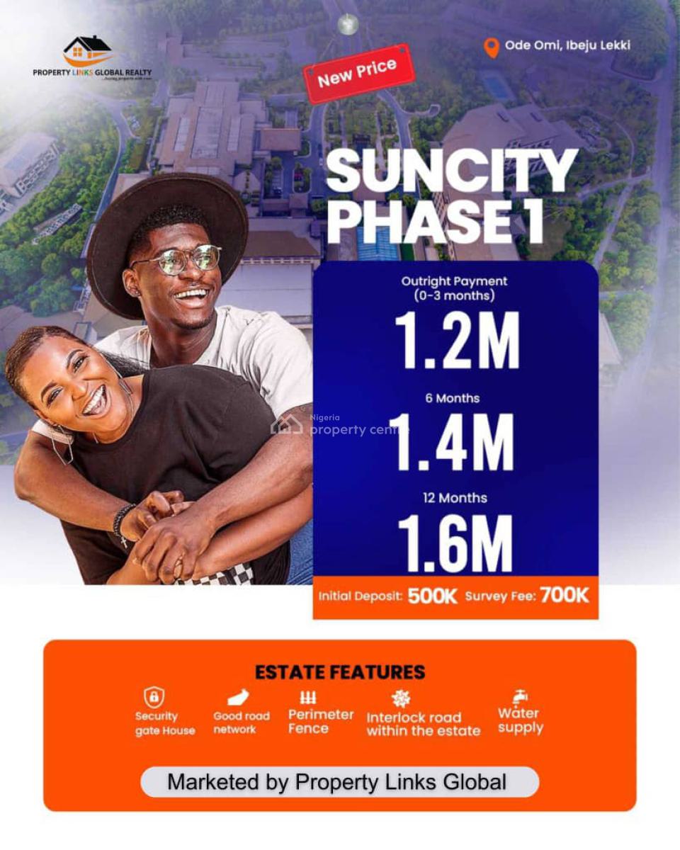 Lagos State Verified Land Close to Lekki International Airport, Sun City Phase 1.in Ode Omi Via La Campagne Tropicana,, Ibeju Lekki, Lagos, Mixed-use Land for Sale