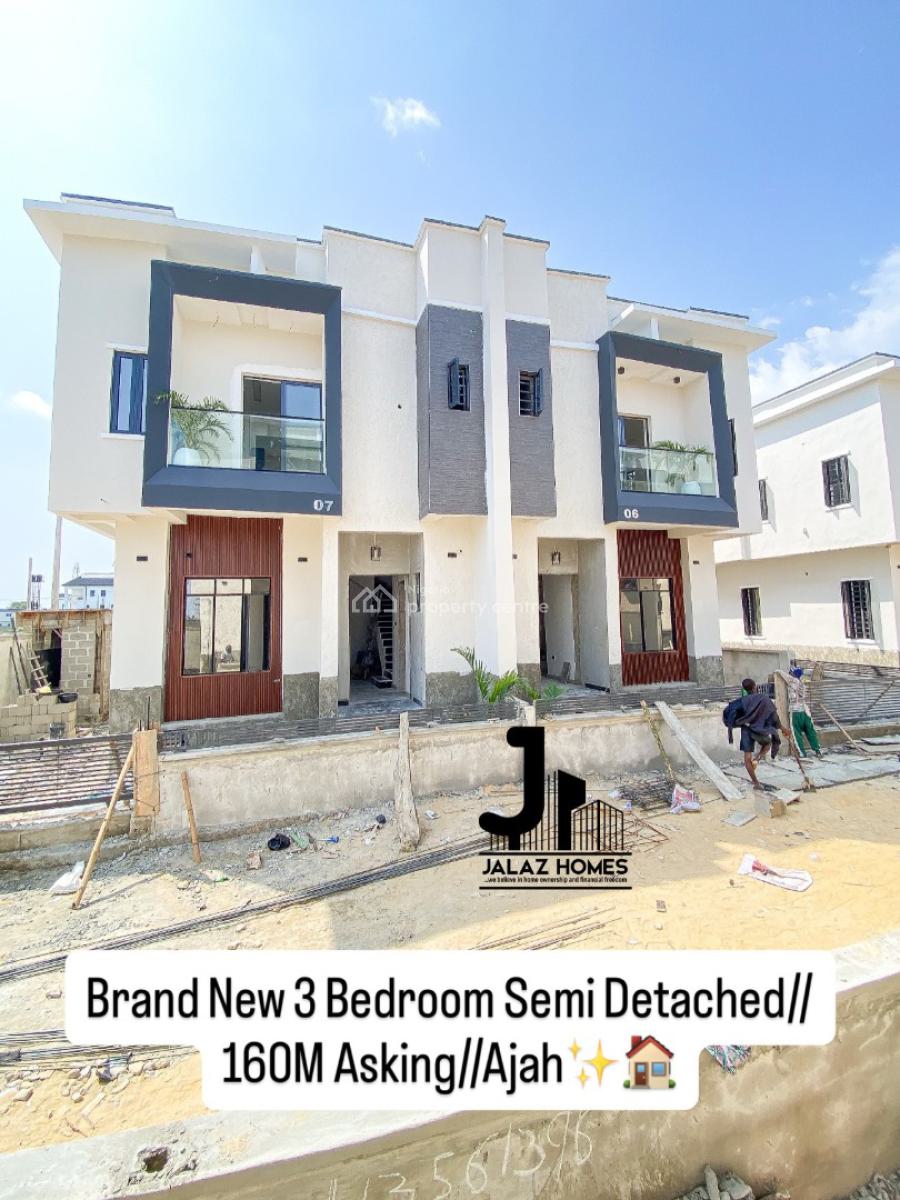 Brand New 3 Bedroom Semi Detached Home, Ajah, Lagos, House for Sale