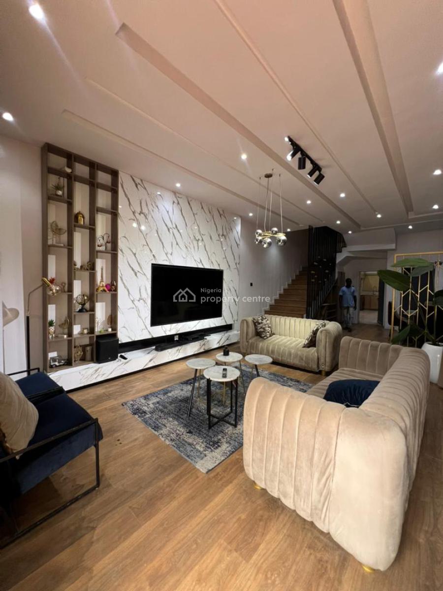 Furnished 4bedroom Semi Detached Duplex with Bq in a Secure Estate, Osapa London, Lekki, Lagos, Semi-detached Duplex for Rent