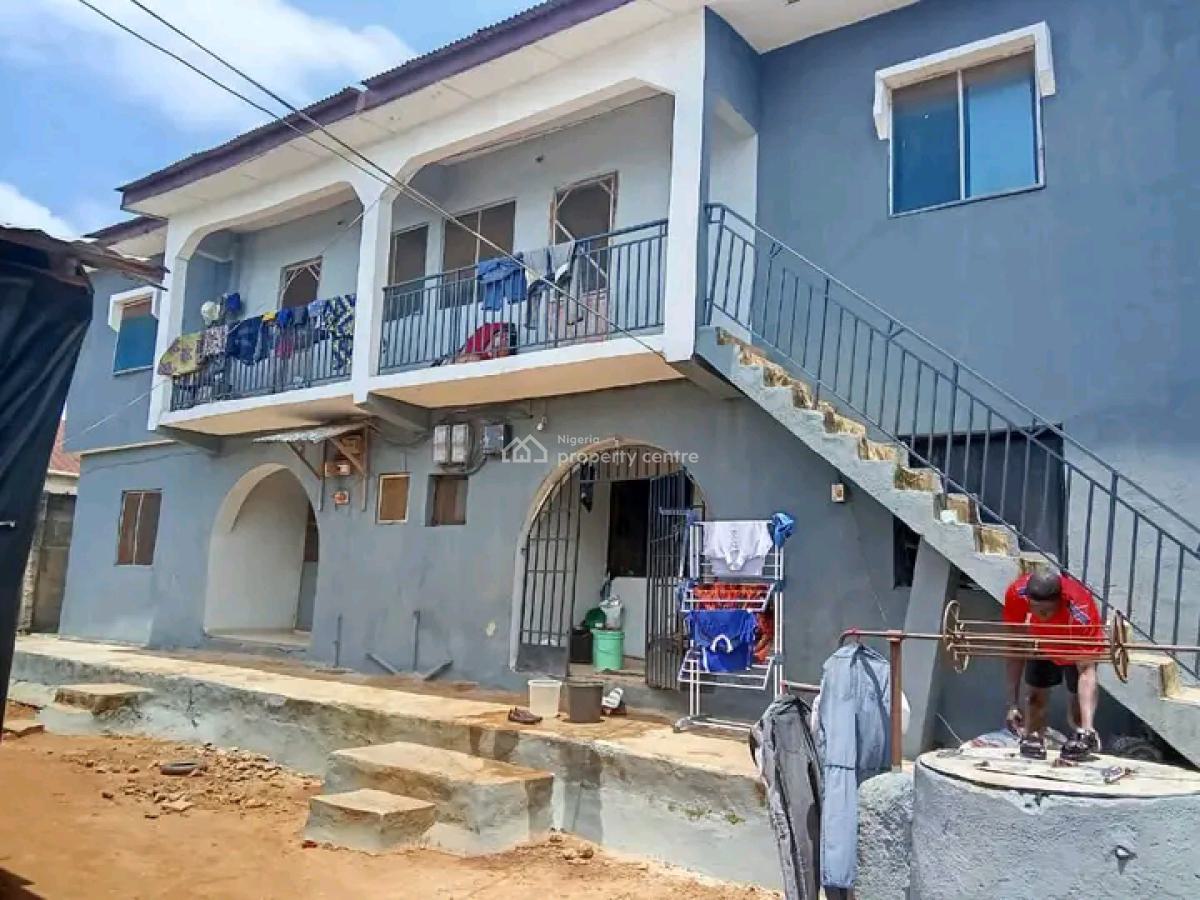 4 Unit 2 Bedroom Flat(set Back)five Shops in The Front on a Plot, Off Isuti Road, Igando, Ikotun, Lagos, Block of Flats for Sale