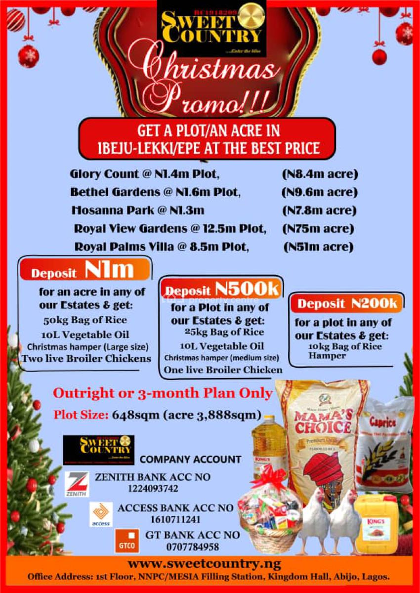 Get a 100% Genuine Plot Plus Sweet Christmas Package with Only N500k, Imureire Village, Off Oriba/mayinre Road, Eleranigbe, Ibeju Lekki, Lagos, Mixed-use Land for Sale