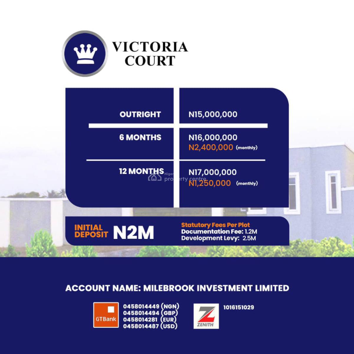 Land Near The Pan Atlantic University with Street Light, Victoria Court Located at Elerangbe in a Developed Area, Ibeju Lekki, Lagos, Residential Land for Sale