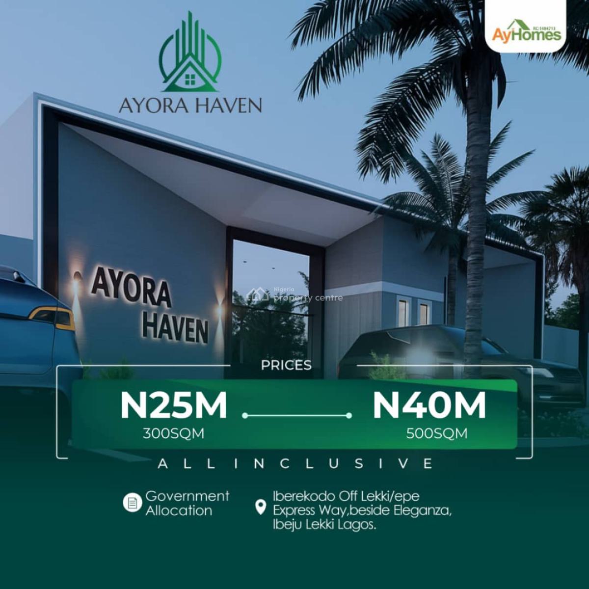 Land with Good Drainage and Water System, Ayora Heaven Located at Iberekodo Off Lekki Expressway Beside Eleganza, Ibeju Lekki, Lagos, Residential Land for Sale