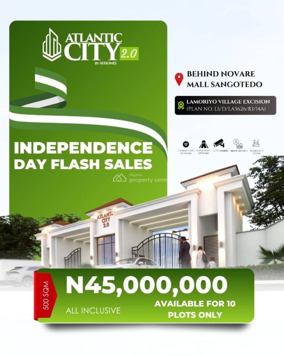 Land with Excision, Atlantic City 2.0 Near The Novare Mall, Sangotedo, Ajah, Lagos, Residential Land for Sale