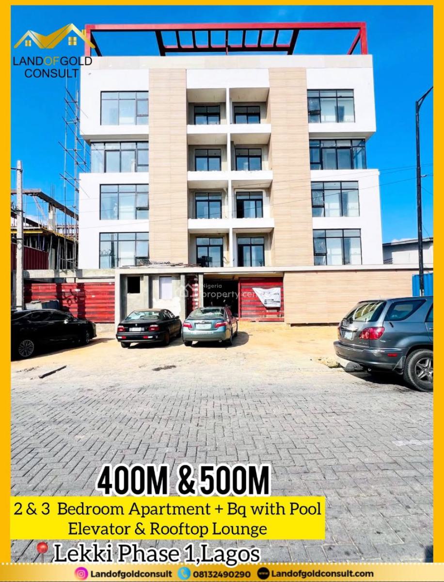 Luxury Service 2 & 3  Bedroom Apartment+pool with a Rooftop Lounge, Perfect for Airbnb &shortlet, Lekki Phase 1, Lekki, Lagos, Detached Duplex for Sale