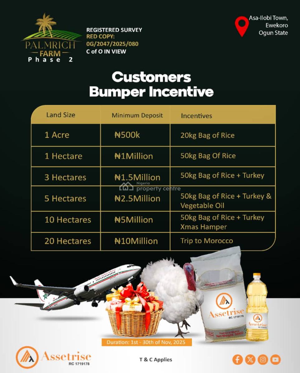 Step Into Elite Land Banking with a Farm Investment Built for Generati, Aso Ilobi Road, Ewekoro, Ogun State, Ewekoro, Ogun, Mixed-use Land for Sale