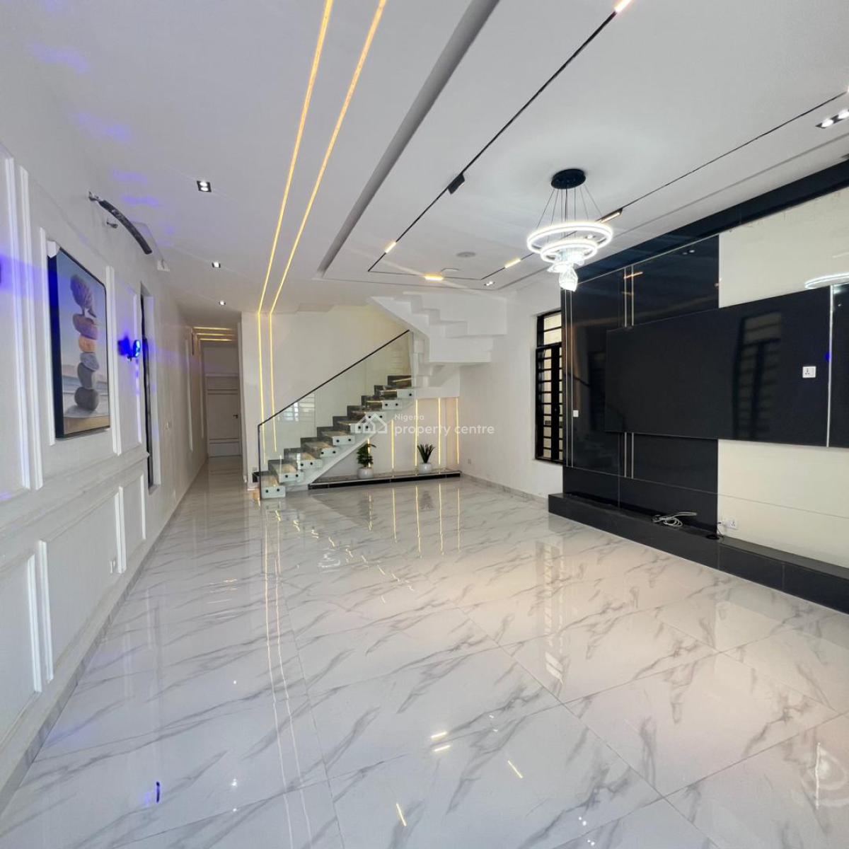 Luxury 5 Bedroom Fully Detached Duplex with Bq and Swimming Pool, Chevron, Lekki Phase 2, Lekki, Lagos, Detached Duplex for Sale