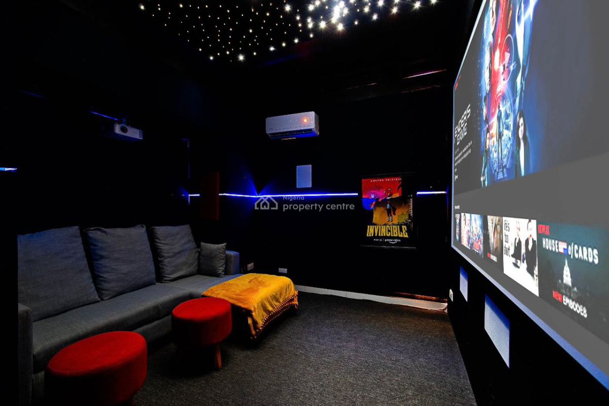 Luxury & Exquisitely Finished 1 Bedroom Apartment with Private Cinema, on Chevron Drive, Lekki Phase 2, Lekki, Lagos, Mini Flat (room and Parlour) Short Let