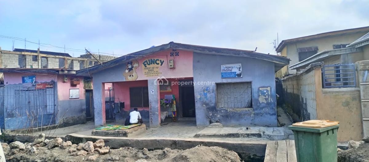 More Than a Half a Plot with a Bungalow at Ijesha Surulere La, Ijesha, Surulere, Lagos, Detached Bungalow for Sale