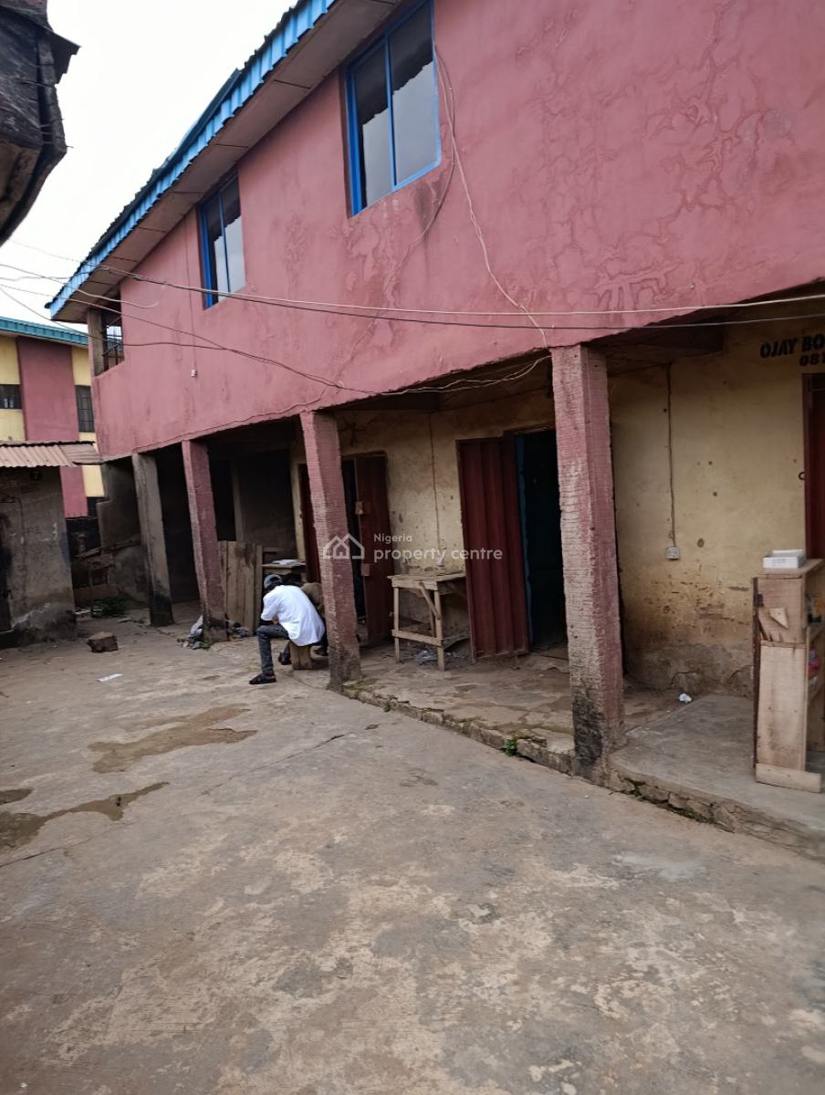 Shopping Complex with 10 Shops and a Hall Close to Tarred Raod, Adegbayi Junction, Alakia, Ibadan, Oyo, Plaza / Complex / Mall for Sale