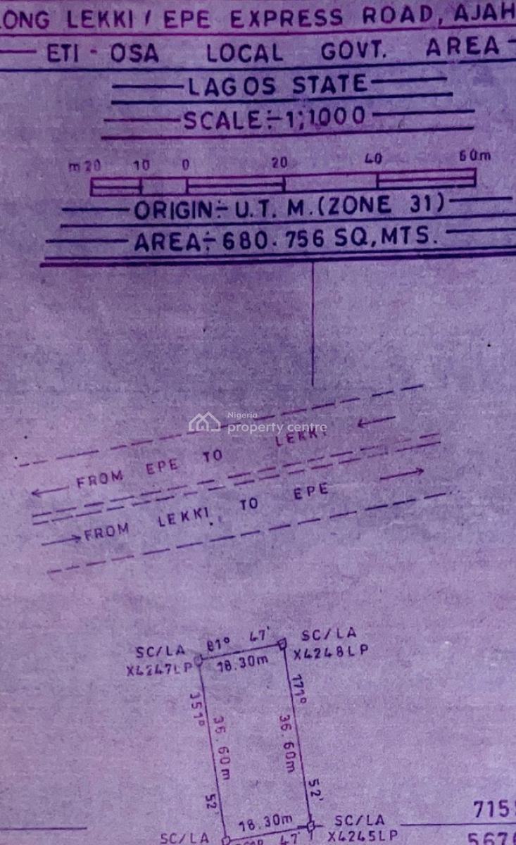 680.sqm Land at Lagos Business School Facing Lekki Epe Expressway, Facing Lekki Epe Expressway By Lagos Business School, Ajah, Lagos, Mixed-use Land for Sale