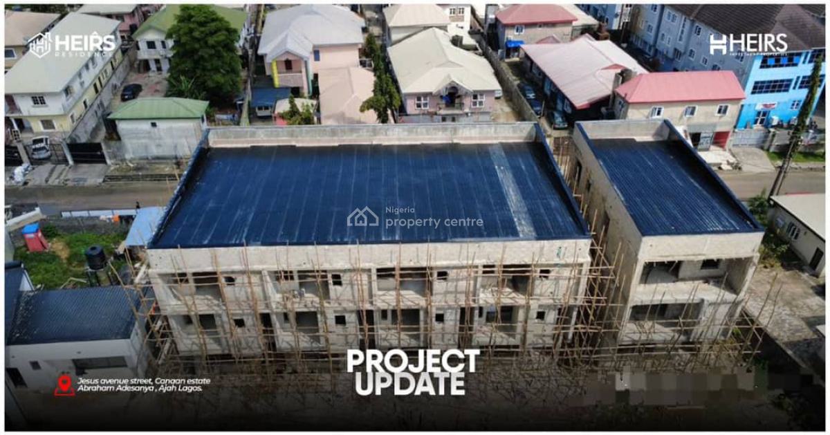 5 Bedroom Terrace Duplex with Bq and Solar , in a Serene Environment, Affordable 5 Bedroom with C of O and Solar , Abraham Adesanya, Ajah, Ajah, Lagos, Terraced Duplex for Sale