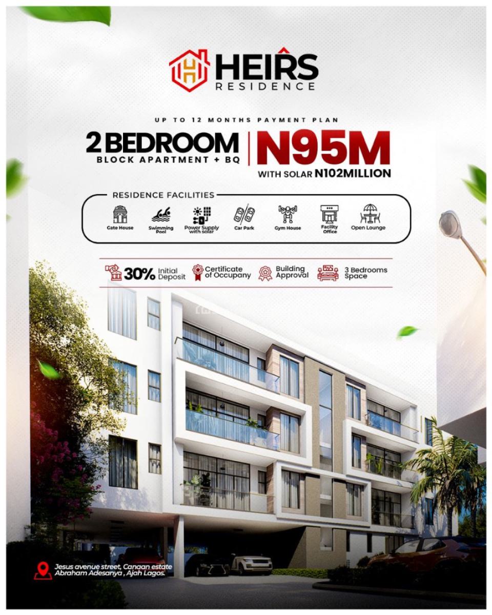 5 Bedroom Terrace Duplex with Bq and Solar , in a Serene Environment, Affordable 5 Bedroom with C of O and Solar , Abraham Adesanya, Ajah, Ajah, Lagos, Terraced Duplex for Sale