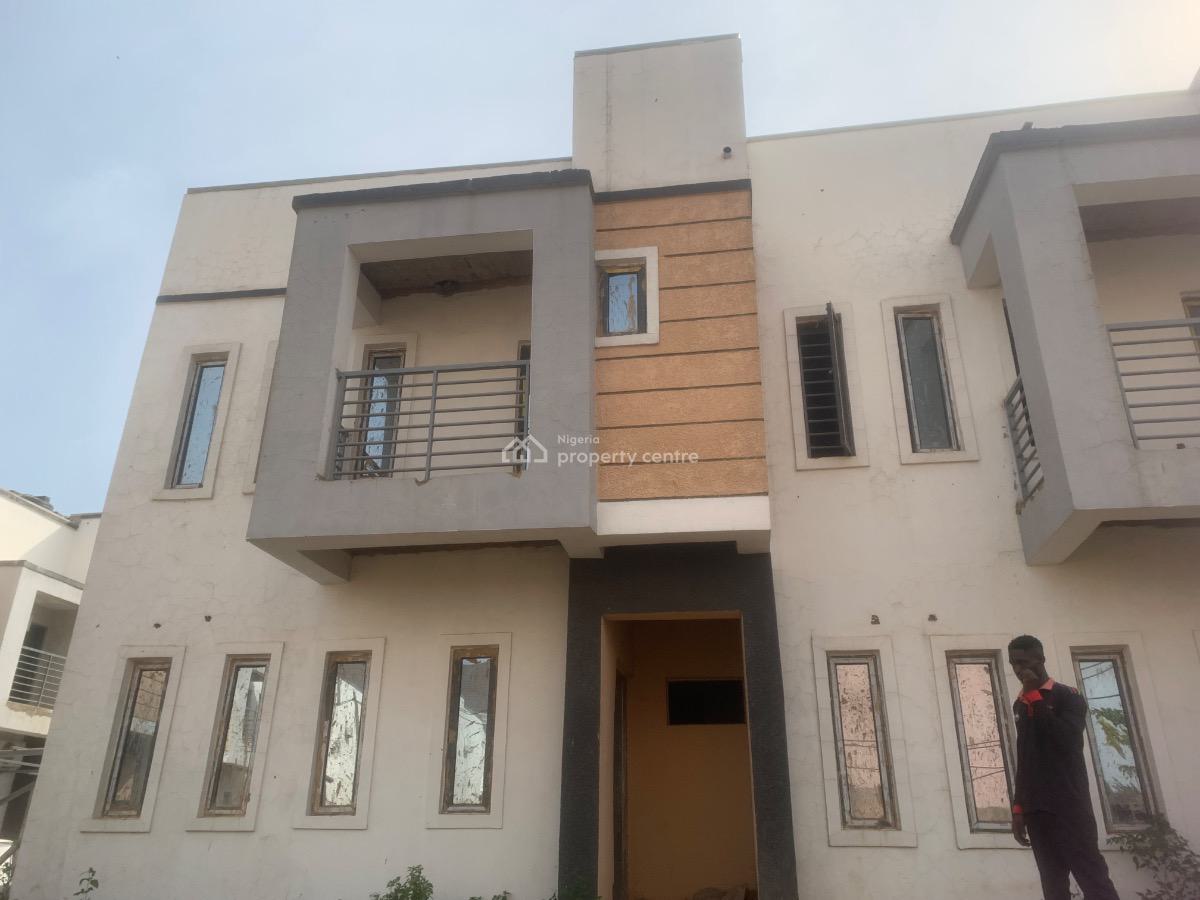 Exquisite 4 Bedroom Semi Finished Terrace in an Estate, Close to Nizamiye Hospital, Idu Industrial, Abuja, Terraced Duplex for Sale