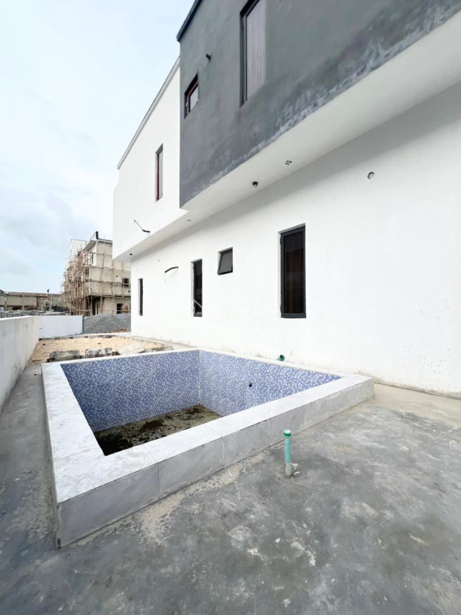 Classic 4bedroom Semi-detached  Duplex with Pool,bq in a Secure Estate, Ologolo, Lekki, Lagos, Semi-detached Duplex for Sale