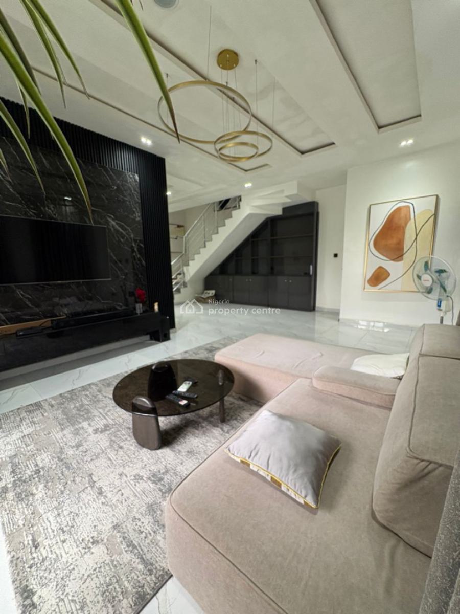 Luxury 4 Bedroom Semi Detached House with Bq, Solar, Washing Machine, Chevron, Lekki, Lagos, Semi-detached Duplex for Rent