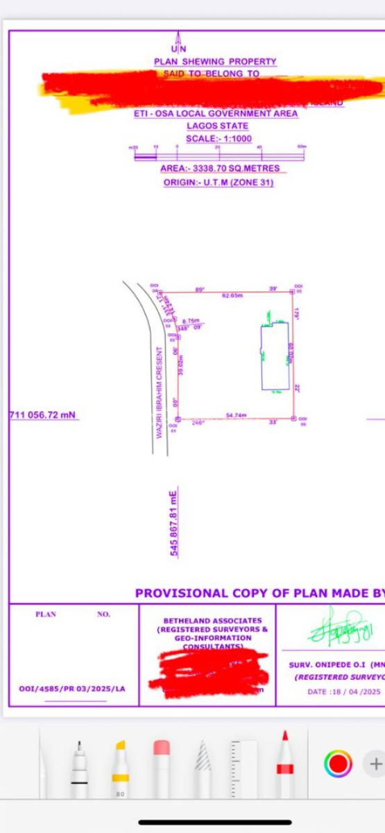 Quick 3338.70sqm Land, Waziri Ibrahim Crescent Off Adeola Odeku, Victoria Island (vi), Lagos, Mixed-use Land for Sale